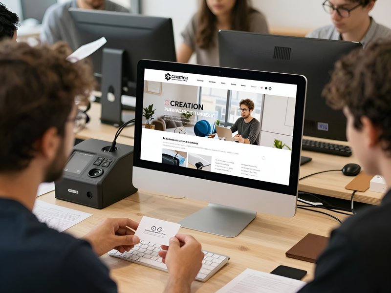 Процесс разработки сайта-визитки для мастера в студии Skywe с использованием современного оборудования
